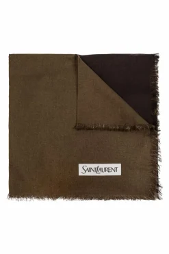 Saint Laurent GREEN Scarf with logo