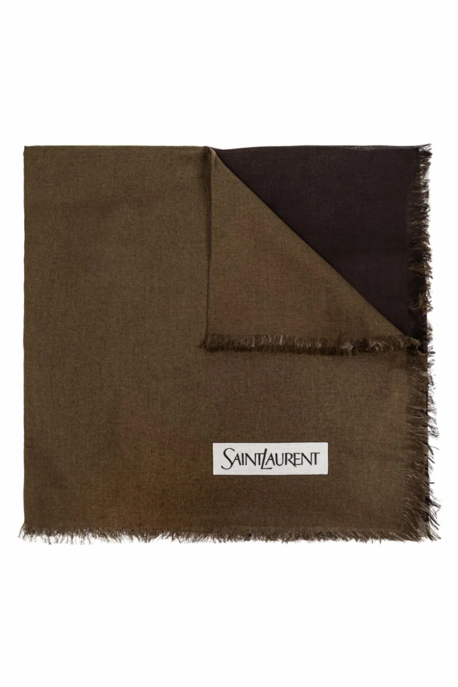 Saint Laurent GREEN Scarf with logo