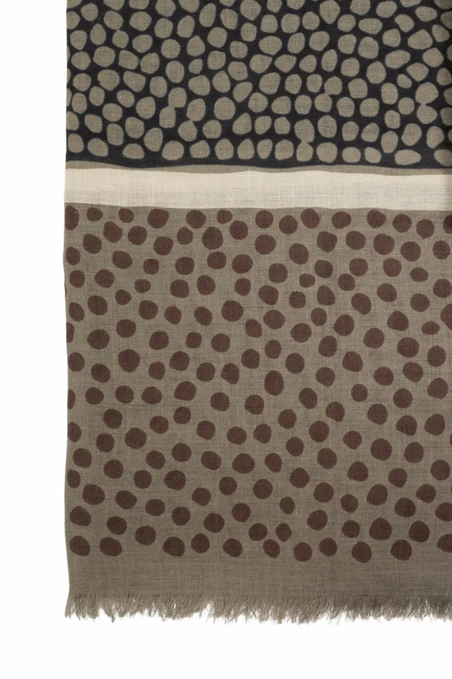 Saint Laurent GREEN Scarf with decorative pattern.