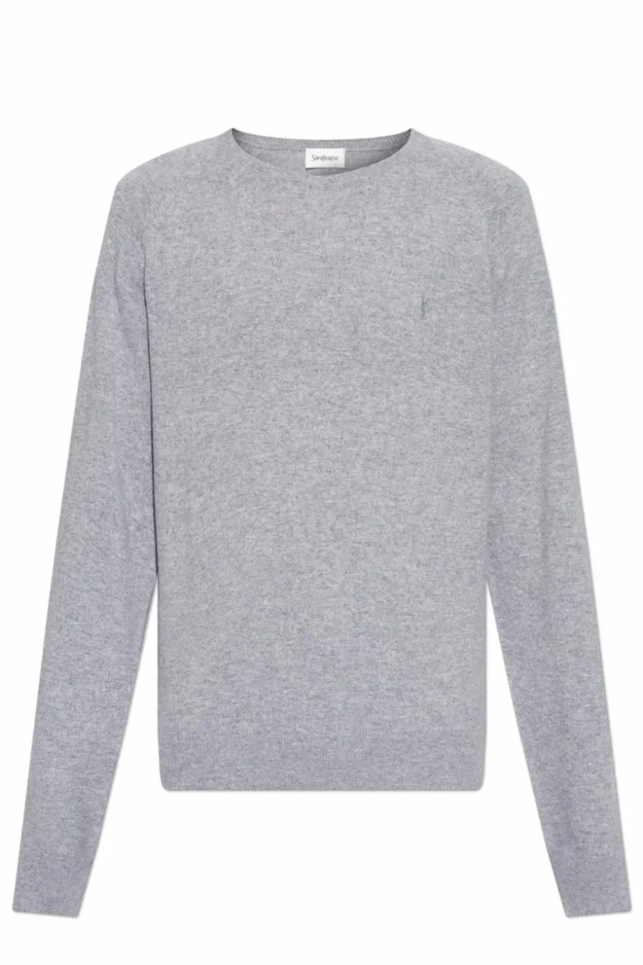 Saint Laurent GREY Cashmere sweater with a round neckline