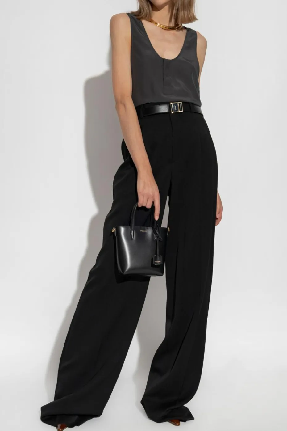 Saint Laurent GREY Silk top