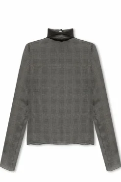 Saint Laurent GREY Top with long sleeves