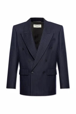 Saint Laurent NAVY BLUE Double-breasted blazer