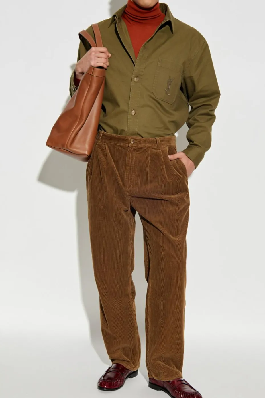 Saint Laurent ORANGE Wool turtleneck