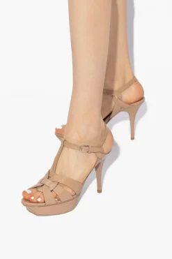 Saint Laurent PINK 'Tribute' platform sandals