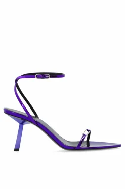 Saint Laurent PURPLE High Heels Sandals ‘Kitty’