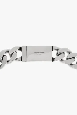 Saint Laurent SILVER Necklace with logo