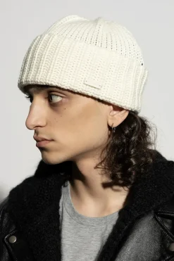 Saint Laurent WHITE Cashmere beanie