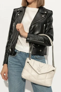 Saint Laurent WHITE ‘Loulou Puffer’ shoulder bag