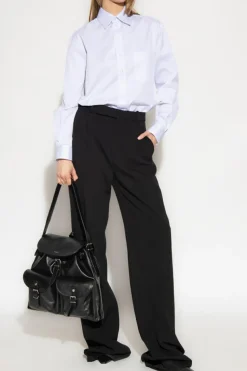 Saint Laurent WHITE Pinstriped shirt