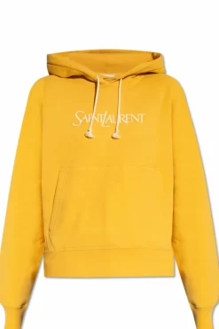 Saint Laurent YELLOW Hoodie with logo