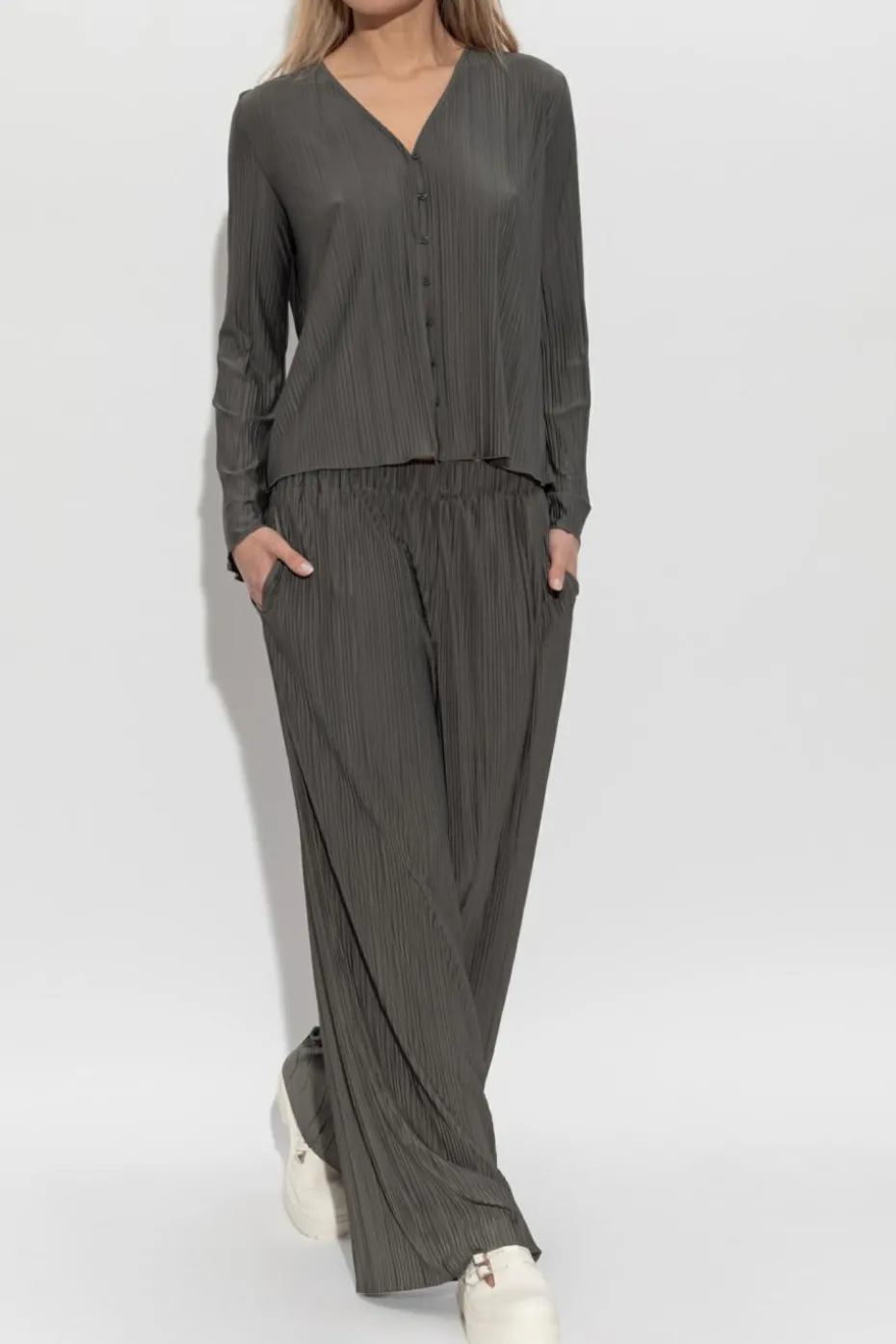 Samsøe Samsøe GREY Pleated shirt Sauma