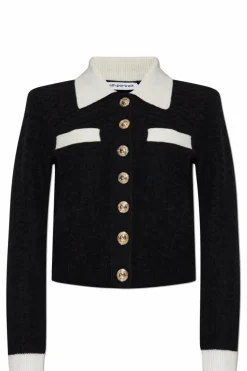 Self-Portrait BLACK Cardigan with pockets