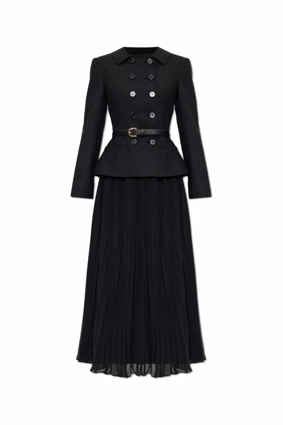 Self-Portrait BLACK Dress with pleated skirt