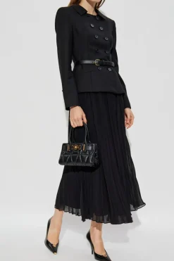 Self-Portrait BLACK Dress with pleated skirt