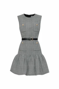 Self-Portrait BLACK Dress with check pattern