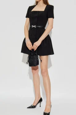 Self-Portrait BLACK Short dress with belt