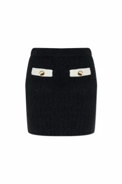 Self-Portrait BLACK Skirt with buttons