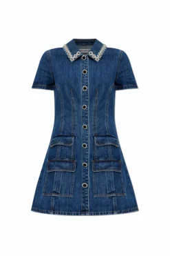 Self-Portrait BLUE Denim dress