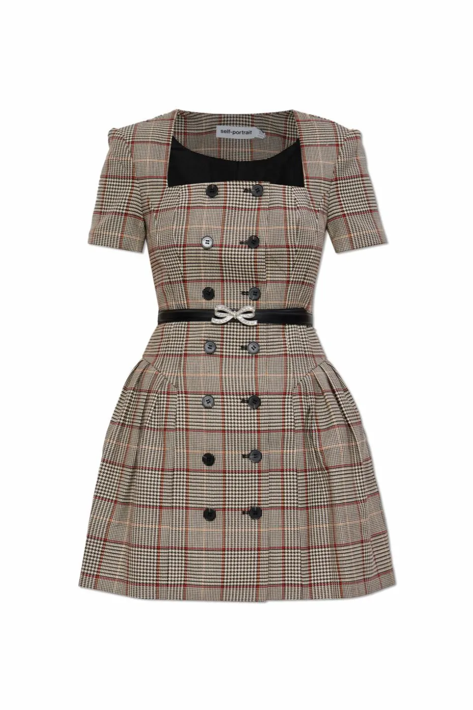 Self-Portrait BROWN Dress with a check pattern