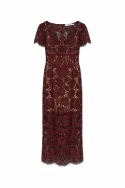 Self-Portrait BURGUNDY Lace dress