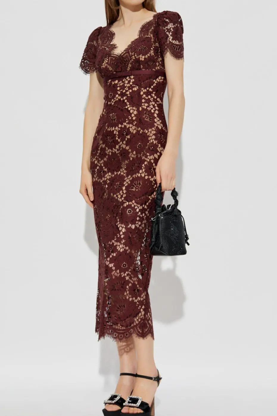 Self-Portrait BURGUNDY Lace dress