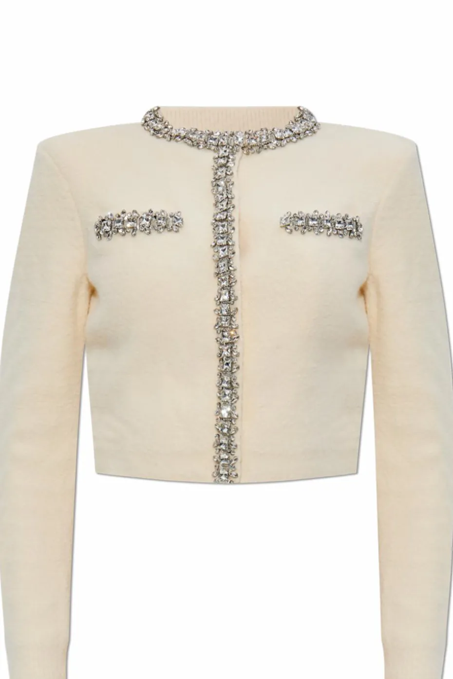 Self-Portrait cream Cardigan with appliqués
