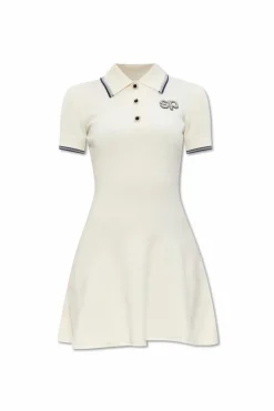 Self-Portrait cream Dress with shimmering appliquƩs