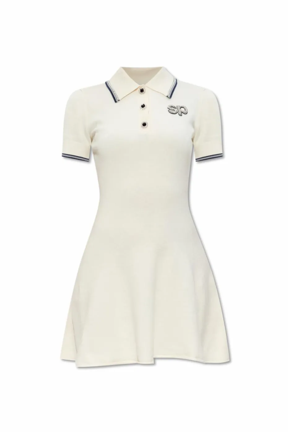 Self-Portrait cream Dress with shimmering appliqués