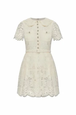 Self-Portrait cream Lace dress