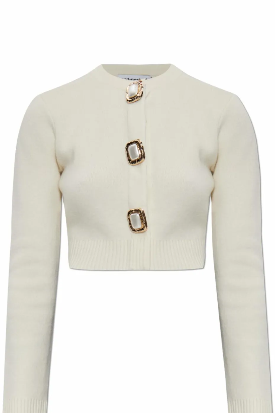 Self-Portrait cream Short cardigan
