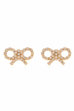 Self-Portrait GOLD Earrings with shimmering crystals