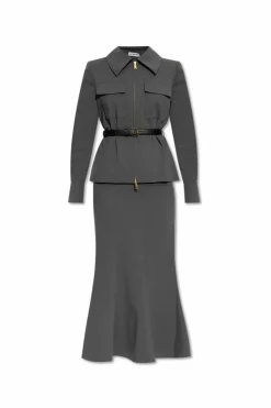 Self-Portrait GREY Dress with detachable skirt