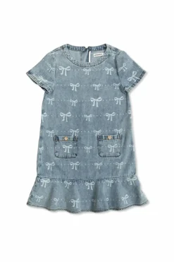 Self-Portrait Kids BLUE Denim dress