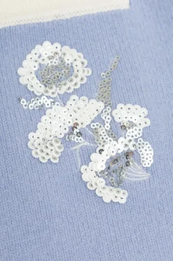 Self-Portrait Kids BLUE Skirt with shimmering appliqués
