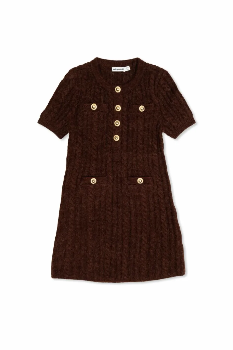 Self-Portrait Kids BROWN Dress with pockets