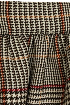 Self-Portrait Kids BROWN Plaid pattern skirt