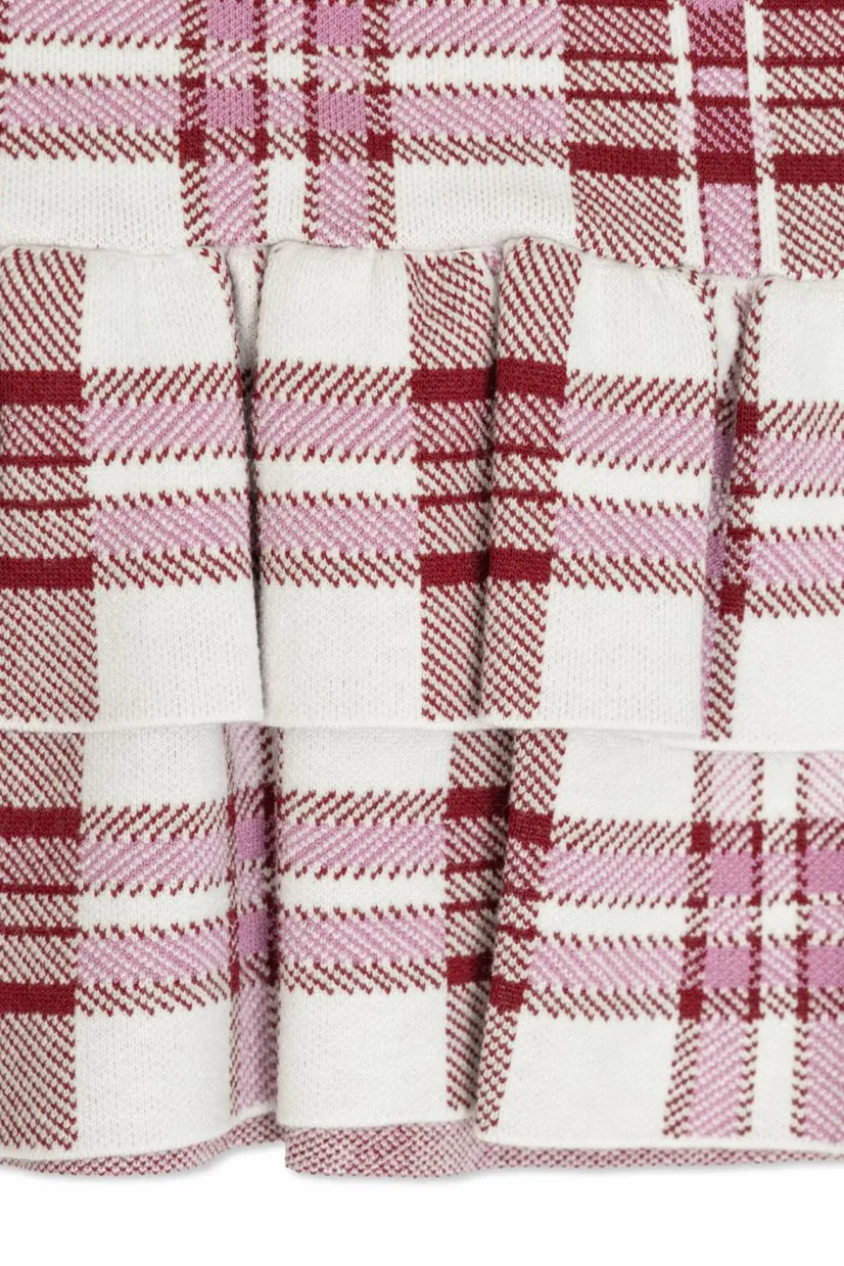 Self-Portrait Kids BURGUNDY Plaid pattern skirt