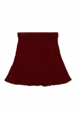 Self-Portrait Kids BURGUNDY Ribbed skirt