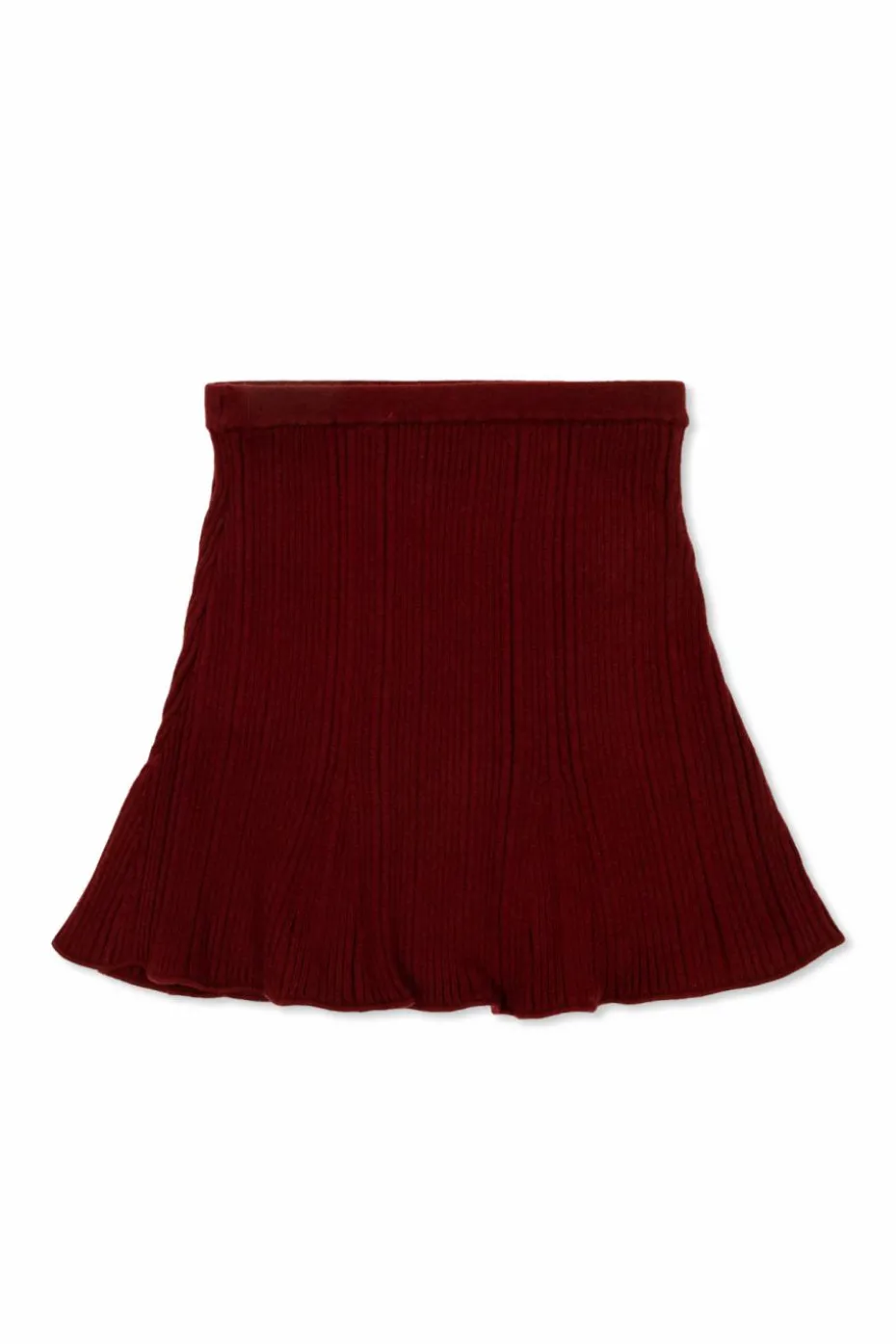 Self-Portrait Kids BURGUNDY Ribbed skirt