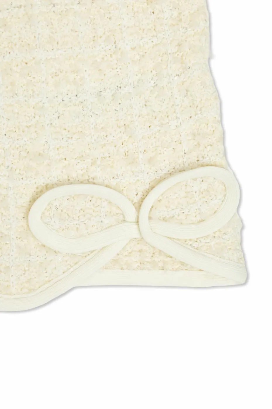 Self-Portrait Kids cream Cardigan with decorative trim