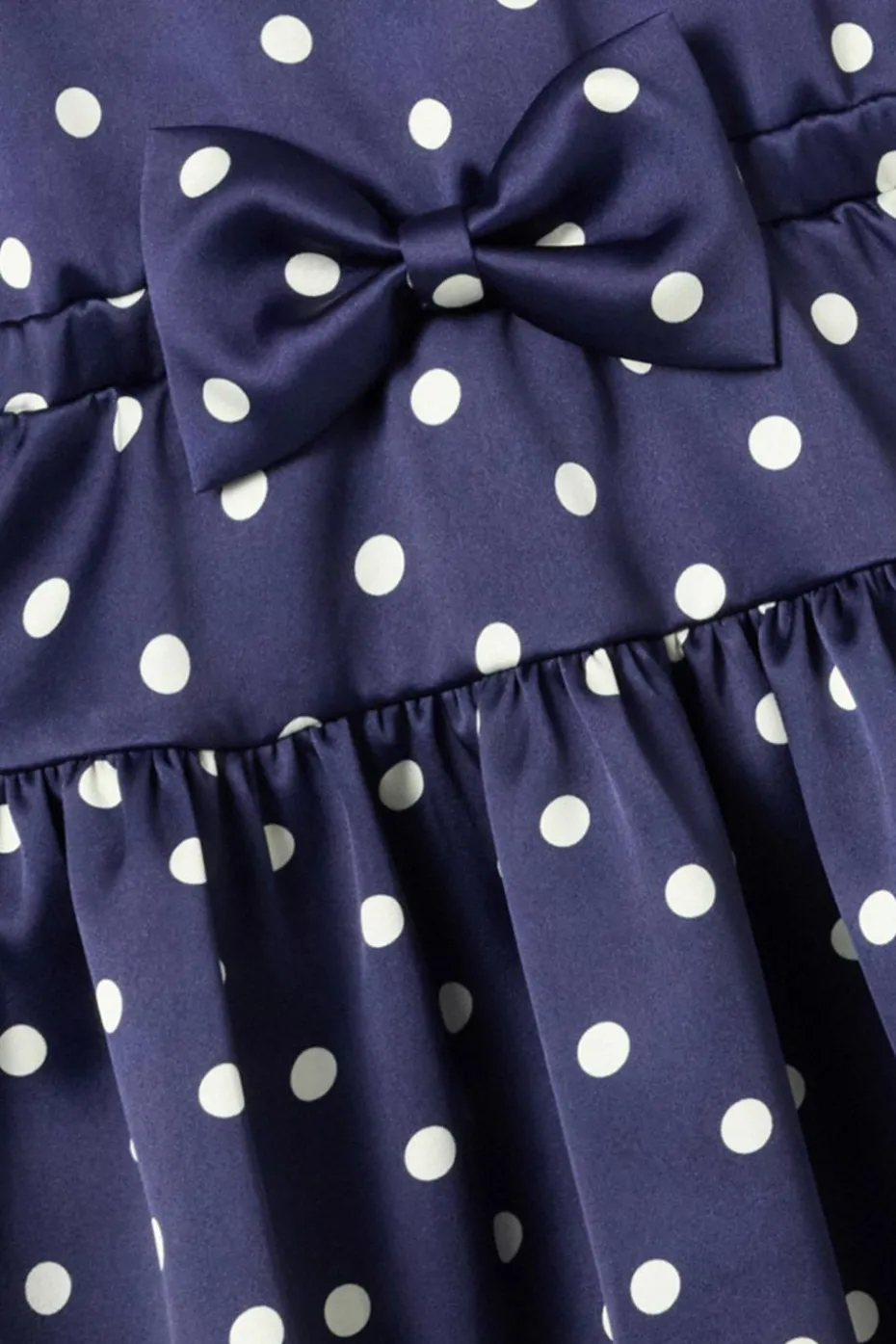 Self-Portrait Kids NAVY BLUE Dress with openwork trim