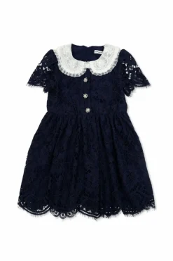 Self-Portrait Kids NAVY BLUE Lace dress
