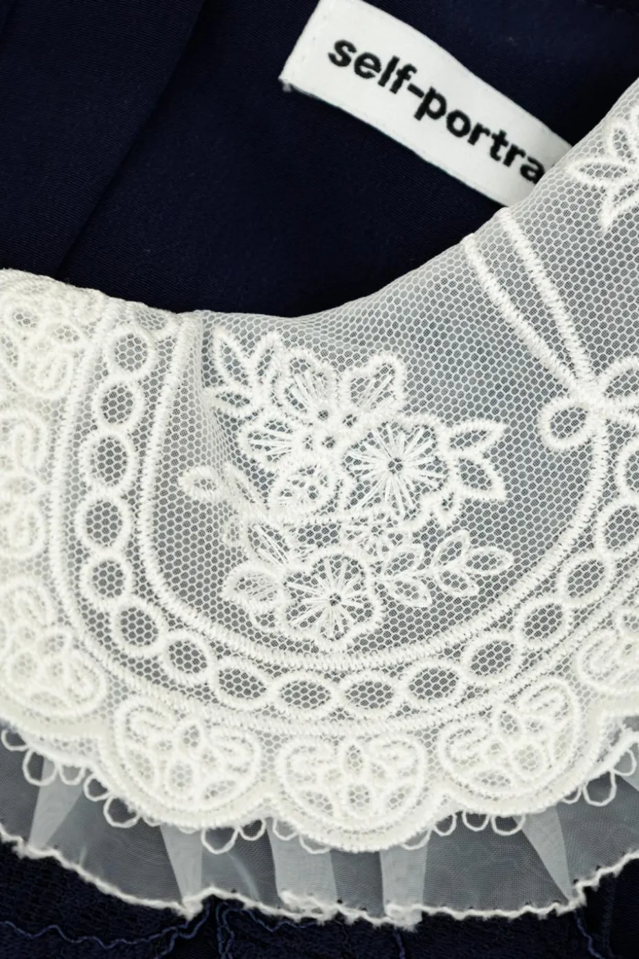 Self-Portrait Kids NAVY BLUE Lace dress