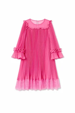 Self-Portrait Kids PINK Dress with lace trim