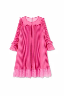Self-Portrait Kids PINK Dress with lace trim