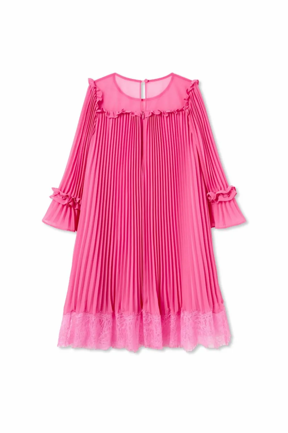 Self-Portrait Kids PINK Dress with lace trim