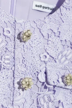 Self-Portrait Kids PURPLE Lace dress