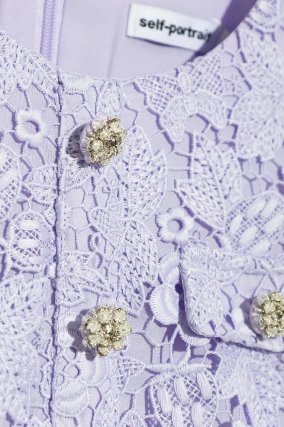 Self-Portrait Kids PURPLE Lace dress