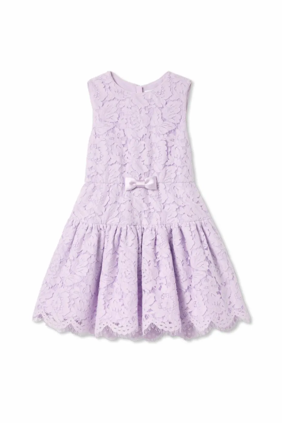Self-Portrait Kids PURPLE Dress with openwork trim